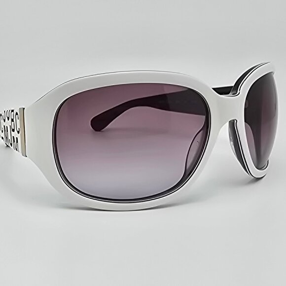 Marc Jacobs MMJ009 White on Grey Frame Brown Gradient Lens Sunglasses 60-18-110